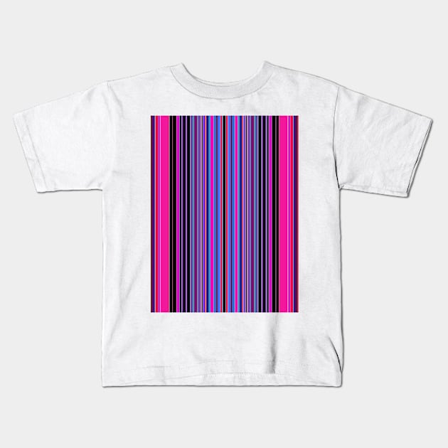 Pink Summer Stripes Kids T-Shirt by SILVA_CAPITANA